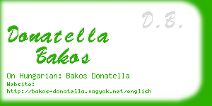 donatella bakos business card